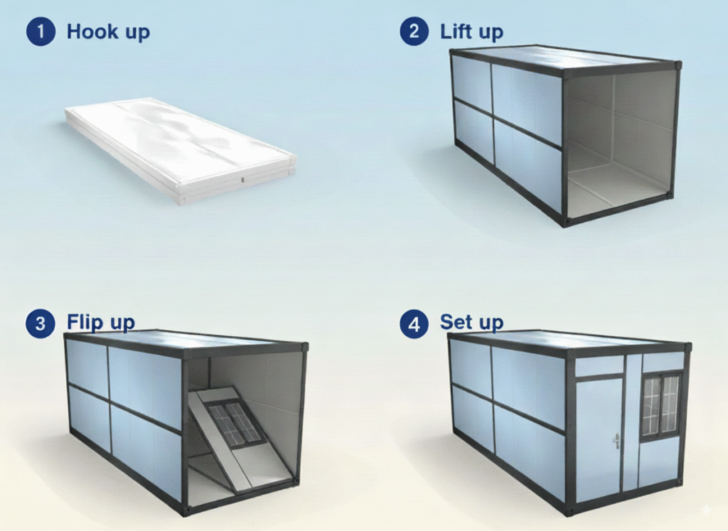 Foldable Container House Quick Installation